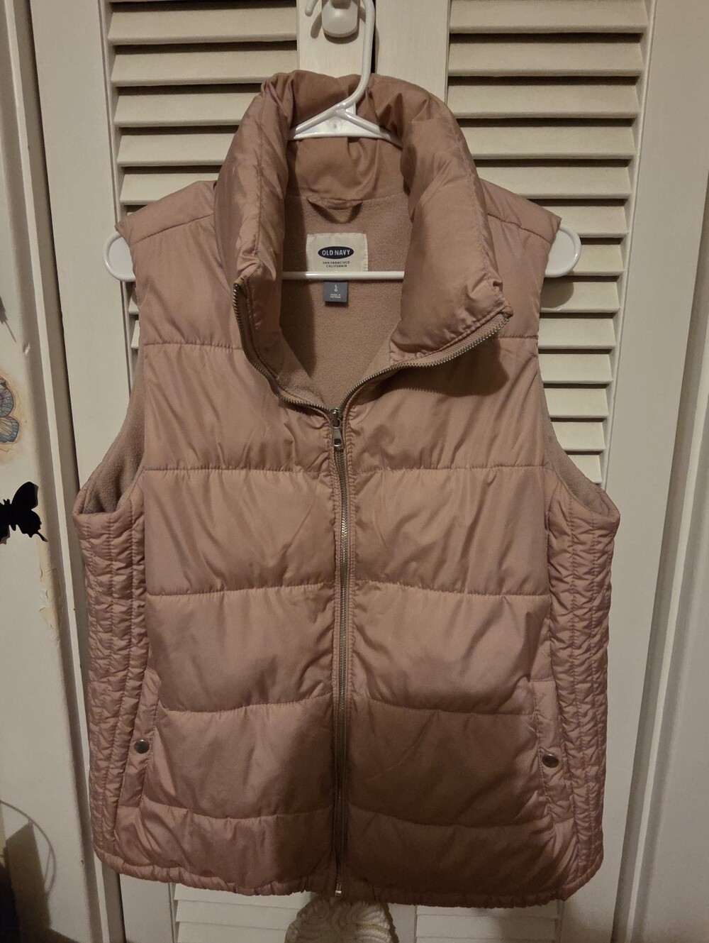 Old Navy Quilted Puffer Vest - Dusty Rose - Super Thick And Warm!